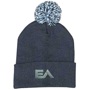 Acrylic Pom Pom Beanie Hat