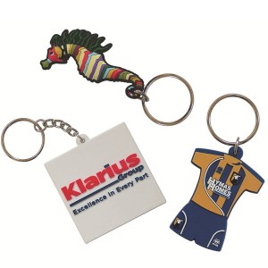 75mm Moulded Soft PVC Key Ring