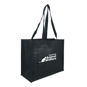 Green & Good Black Melrose Jute Shopper