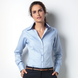 Kustom Kit Ladies Contrast Premium Oxford Shirt 