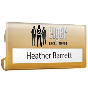 Acrylic Name Window Badge