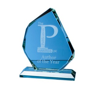 11.5cm Jade Glass Facetted Ice Peak Award