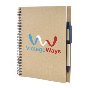 Recycled A5 Pad & Card Cover with Pen