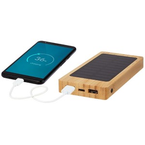 8000mAh Bamboo Solar Powerbank