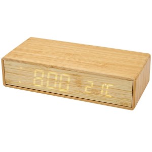 Minata Wireless Charging Bamboo Clock