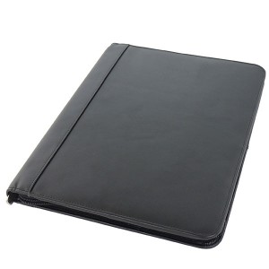 Faux Leather Biodegradable A4 Zipped Conference Folder