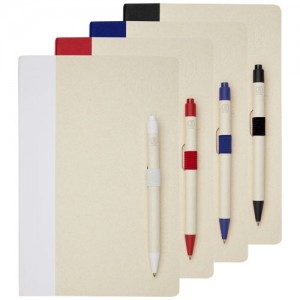 Dairy Dream A5 size reference recycled milk cartons notebook and ballpoint pen set