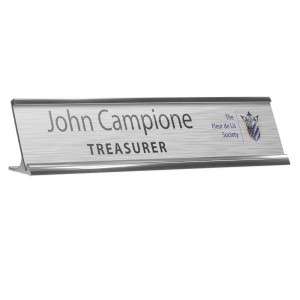 Reusable Desk Nameplate Holder & Insert