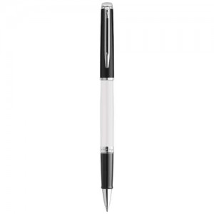 Hemisphere colour blocking rollerball pen with palladium trim (black ink)