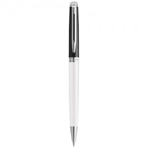 Hemisphere colour blocking ballpoint pen with palladium trim (blue ink)