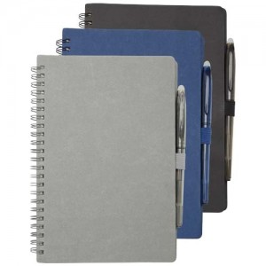 Slate A5 reusable hard cover notebook and pen set (black ink)