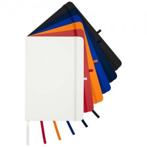 Teak A5 recycled hard cover notebook with lined pages