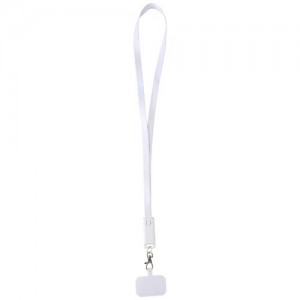Franz recycled plastic smartphone lanyard with built-in data sync and 65W fast charge 5-in-1 cable