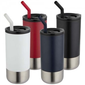 Grayson 480 ml RCS recycled insulated tumbler with straw