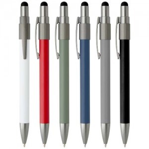 Rill RCS recycled ballpoint pen with stylus and fidget spinner (blue ink)