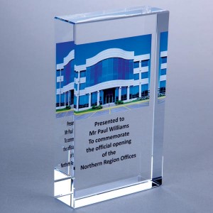 125 x 75mm Optical Crystal Rectangle