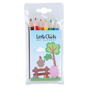 Pack of 6 Half Length Colouring Pencils