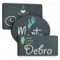 Reusable Moso Bamboo Blackboard Name Badge