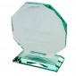 Jade Glass Facetted Octagon Award