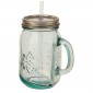 Recycled Glass Mug With Straw 550ml