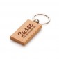 Natural Beech Wood Key Ring