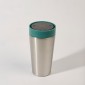 Circular Design 12oz Stainless Steel Travel Mug - Spot Colour