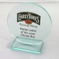 15 x 10cm Jade Glass Circle Award - Full Colour