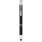 Moneta anodized aluminium click stylus ballpoint pen (blue ink)