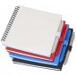 Niove recycled plastic soft cover notebook and ballpoint pen set (blue ink)