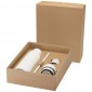 Illuminate 650 ml RCS recycled double wall stainless steel water bottle with 3-piece lid set