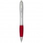 Nash RCS recycled plastic ballpoint pen with silver barrel and coloured grip (black ink)