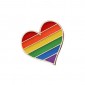30mm Soft Enamel Heart Rainbow Pin Badge