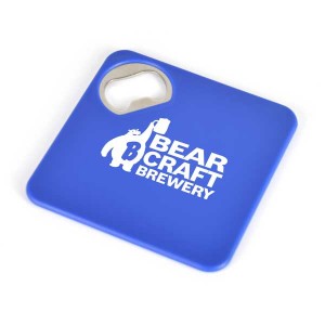 Square Coaster with Bottle Opener