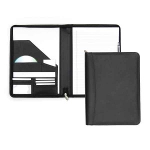 Melbourne Nappa Zipped Leather Conference Folder