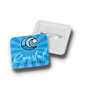 37mm Square Recycled Button Badge