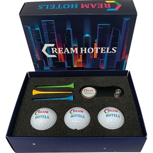 Card Gift Box - Golf Balls, Tees & Divot Tool