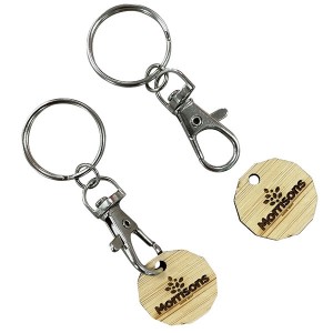Bamboo Trolley Coin Key Ring