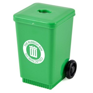 Wheelie Bin Shaped Pencil Sharpener-Full Colour 