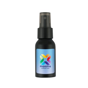 Black Aluminium Hand Sanitiser Spray - 50ml - Full Colour