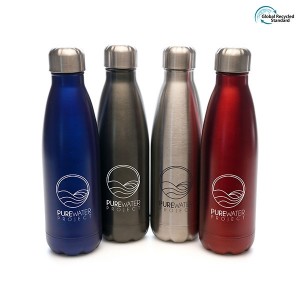 Ashford Plus Recycled Stainless Steel Drinks Bottle - Spot Colour