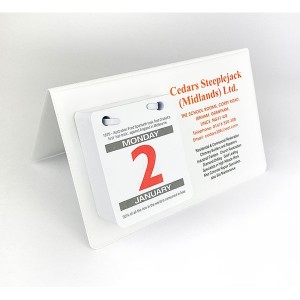 Eco Easel Desk Calandar and Motto Pad - Spot Colour 
