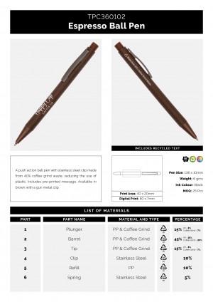 Espresso Ball Pen
