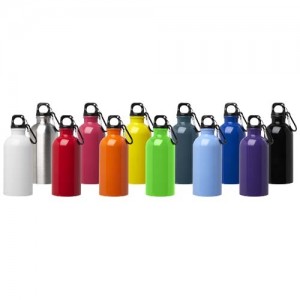 Oregon 400 ml RCS certified single wall stainless steel water bottle with carabiner