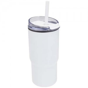 Westin 540 ml RCS recycled double wall insulated tumbler with straw