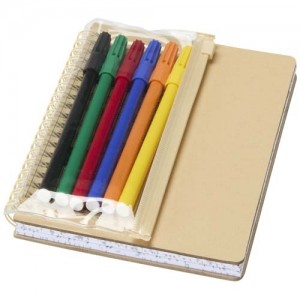 Squiggle B6 hard cover notebook and markers set
