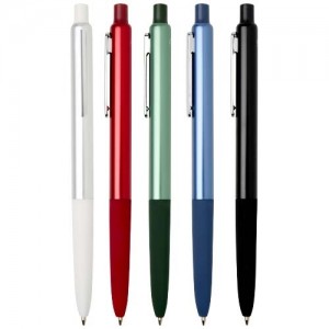 Soffit recycled aluminium click anodized ballpoint pen (blue ink)