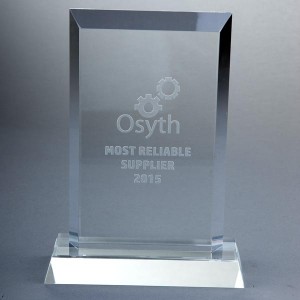 Cheshire Rectangular Bevelled Crystal Award