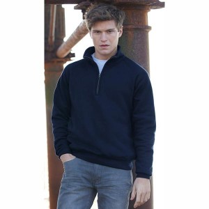 Fruit Of The Loom Premium Zip Neck Sweatshirt