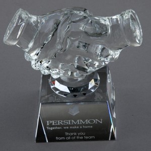 Optical Crystal Handshake Award