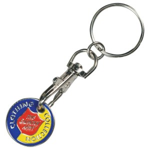Enamel Trolley Coin Key Ring